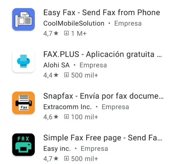aplicaciones fax movil