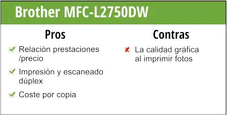 Brother MFC-L2750DW pros contras