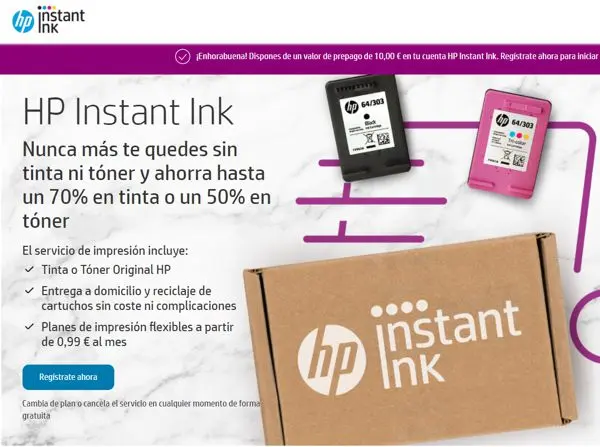 HP instant ink web