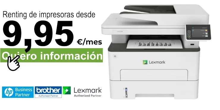 Celsius Más bien virar Renting de impresoras en Madrid [las 4 modalidades]